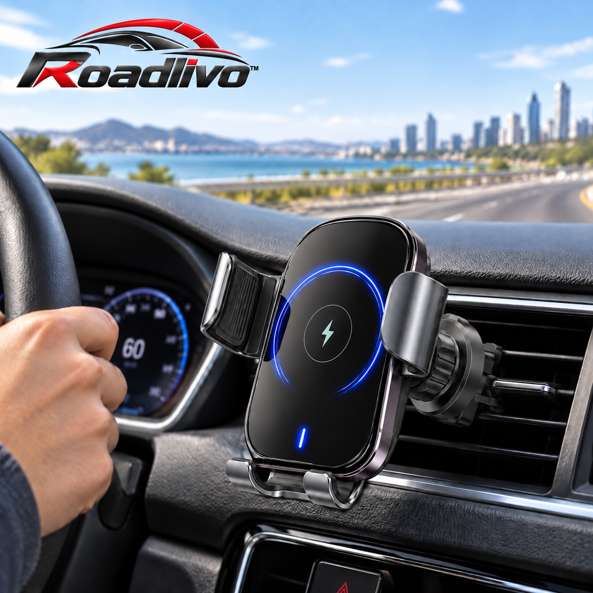 Roadlivo™ Wireless Charging Car Phone Mount