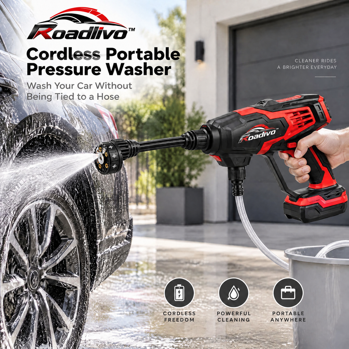 Roadlivo™ Cordless Portable Pressure Washer