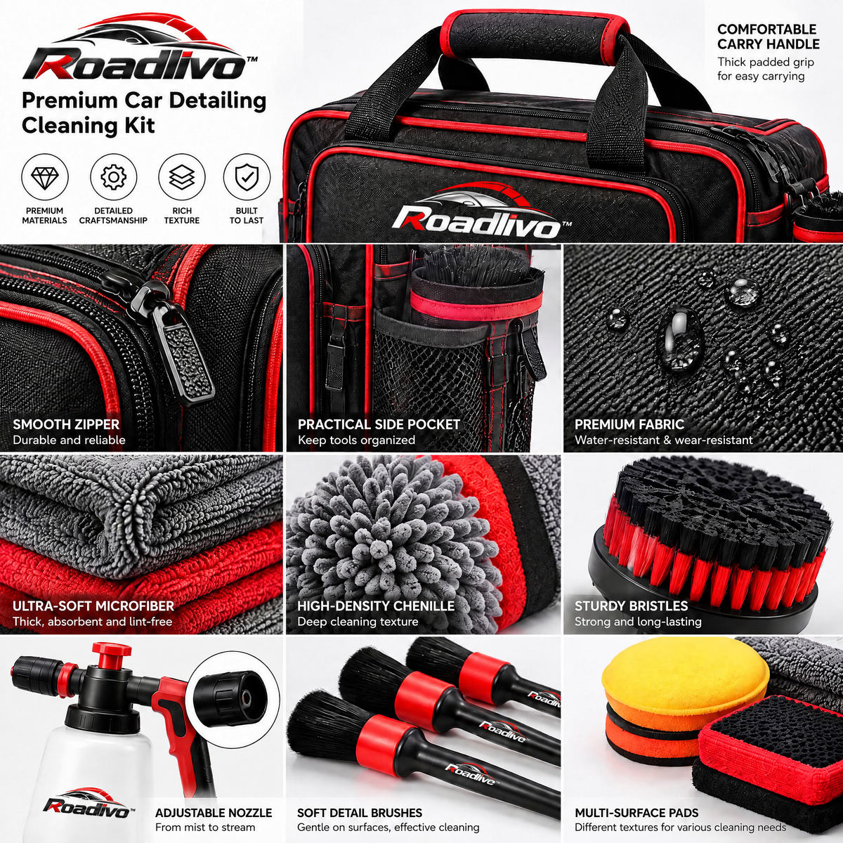 Roadlivo™ Premium Car Detailing Cleaning Kit