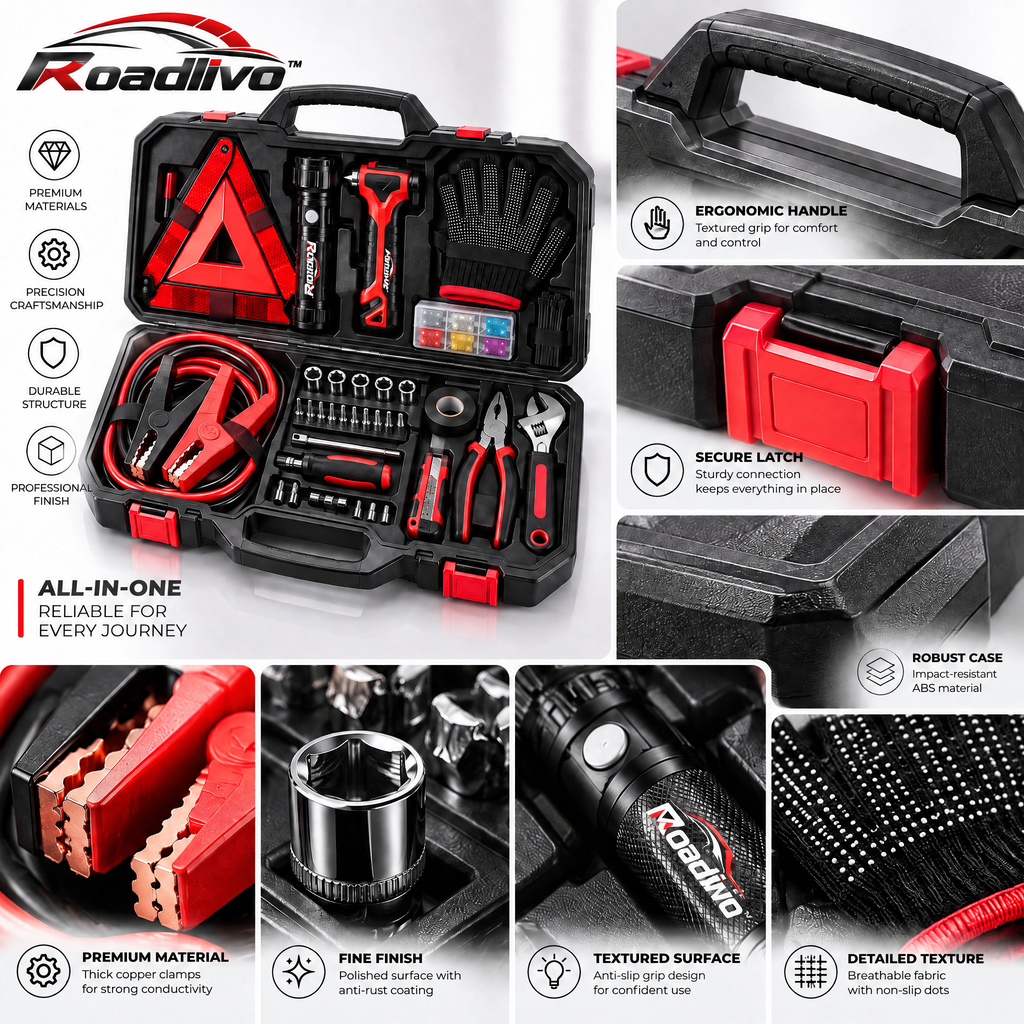 Roadlivo™ Roadside Emergency Tool Kit