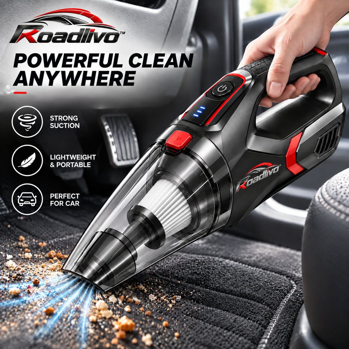 Roadlivo™ Cordless Car Vacuum Cleaner